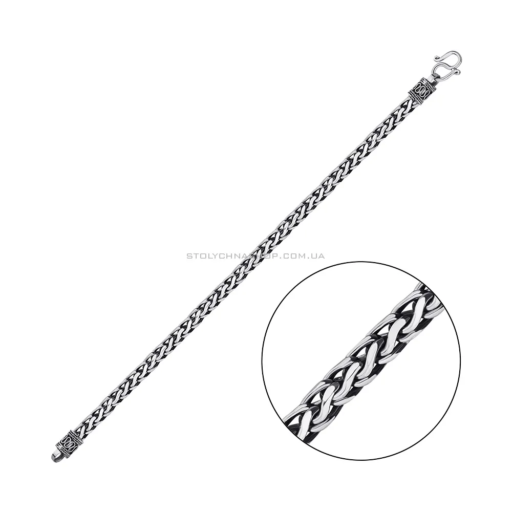 Срібний чоловічий браслет (арт. 7909/4669) - цена