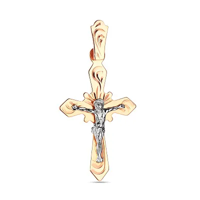 Нательный крестик с распятием из золота (арт. 511701)