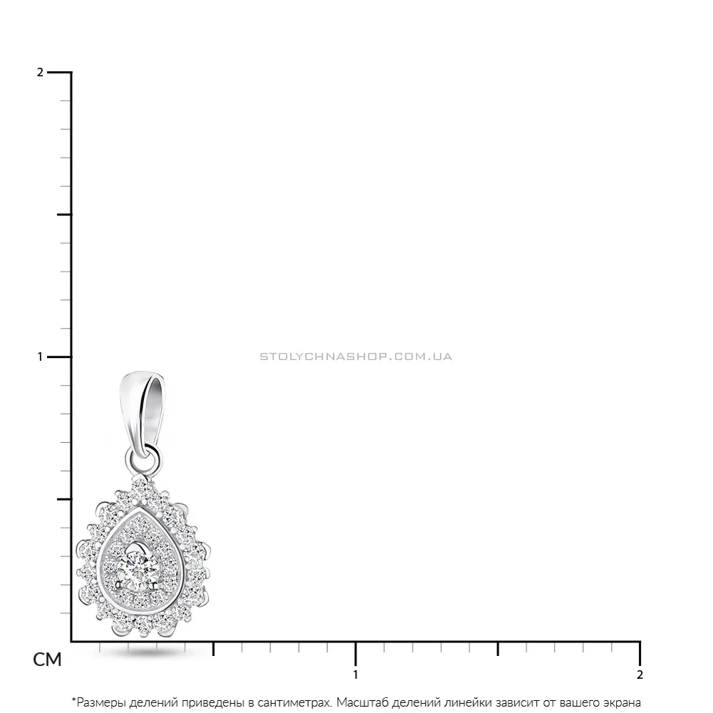 Срібний кулон з фіанітами (арт. 7503/2730)