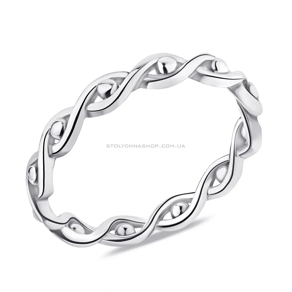 Серебряное кольцо "Переплетение"  (арт. 7901/5845)