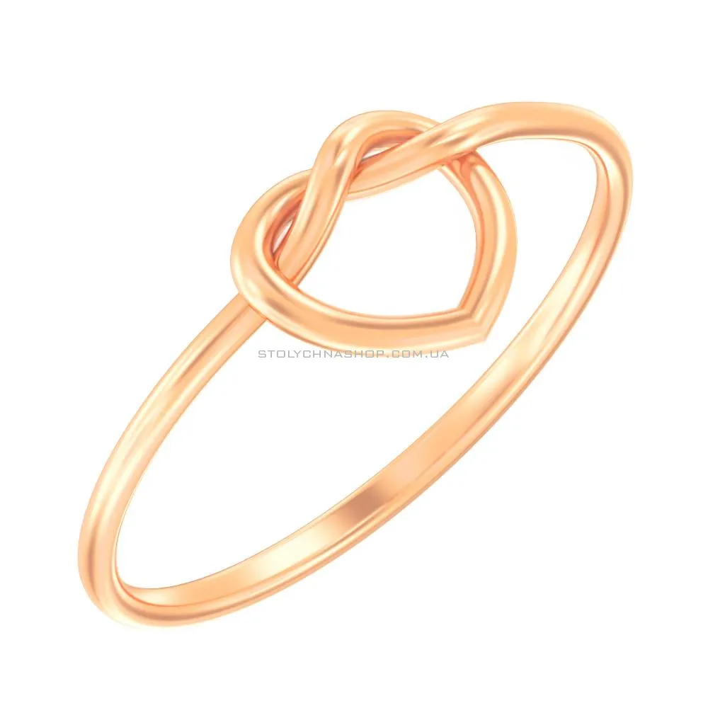 Золотое кольцо "Сердце"  (арт. 140844) - цена