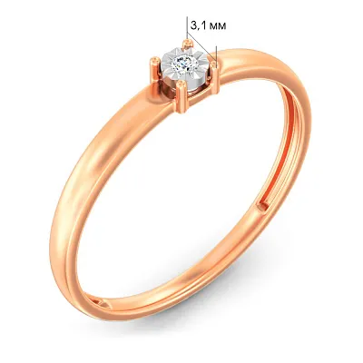 Золотое кольцо с бриллиантом (арт. К011738)