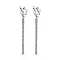 Длинные серьги-подвески из серебра "Звездочки" (арт. 7502/4378)