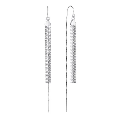 Срібні сережки протяжки (арт. 7502/3729)