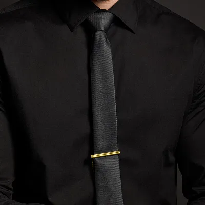Затискач для краватки з жовтого золота (арт. 200076жм)