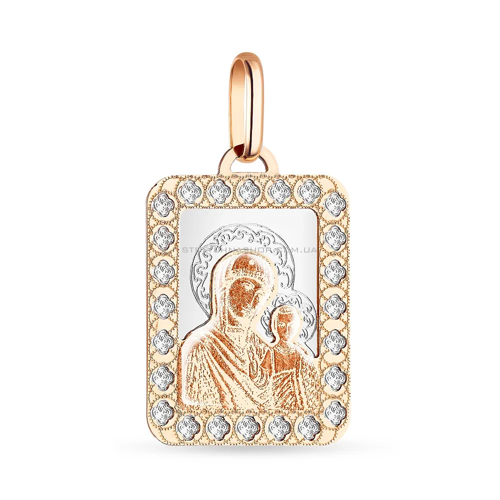 Золотая ладанка «Матерь Божия Казанская» (арт. 422705К)