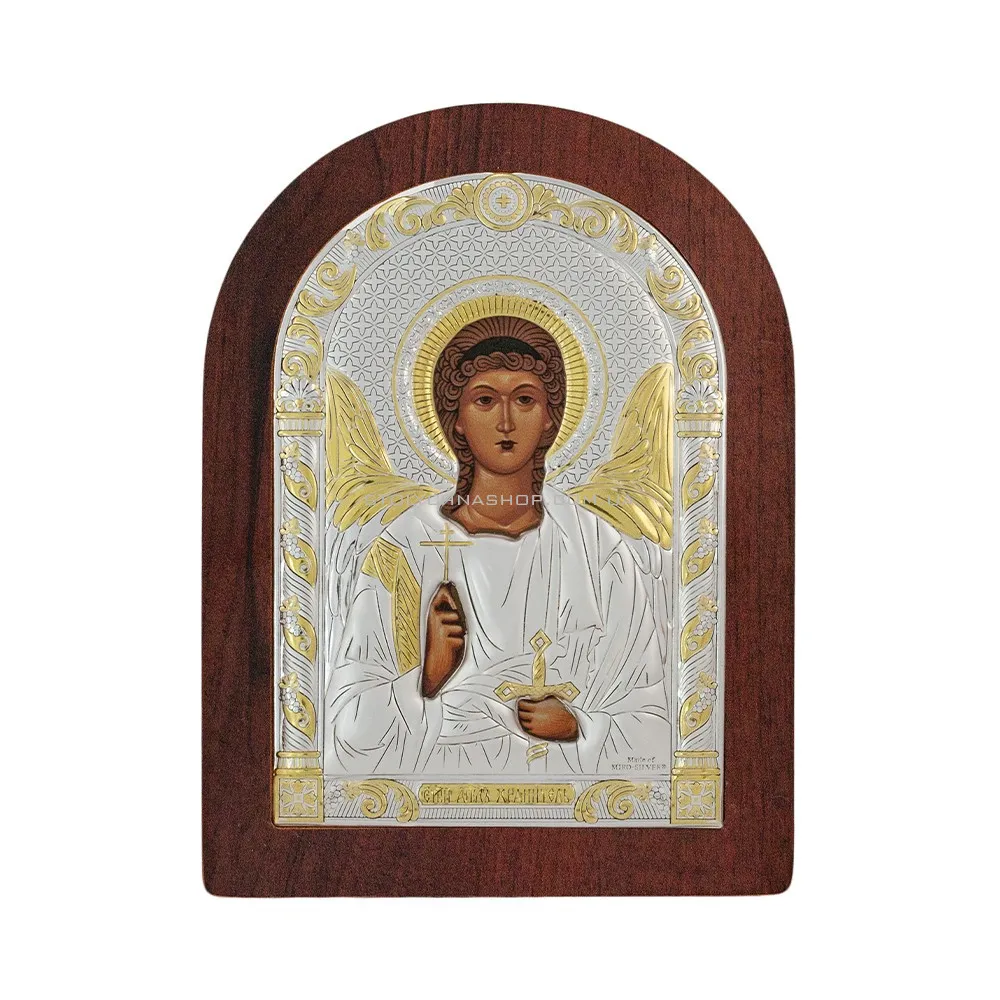 Серебряная икона «Ангел Хранитель» (75х57 мм) (арт. AR-1/007AG/R) - цена