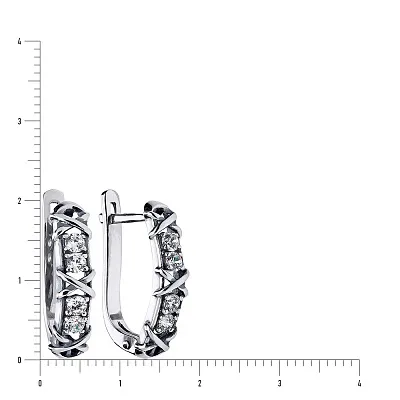 Серьги из серебра с фианитами (арт. 7902/1111169)