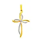 Крестик из желтого золота с фианитами (арт. 440434ж)