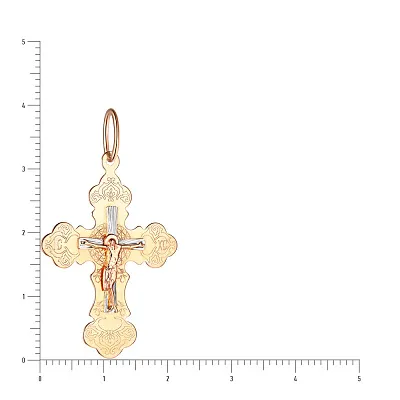 Золотой православный крестик с распятием  (арт. 525301р)