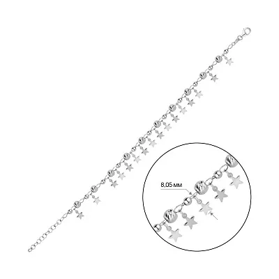 Срібний браслет з підвісками (арт. 7509/2520)