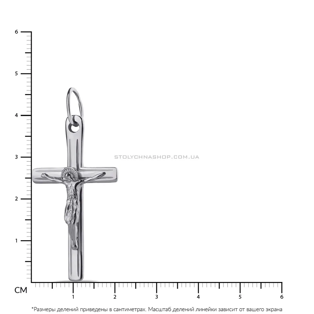 Крестик из серебра «Распятие Христа» (арт. 7504/Кр0067) - 2 - цена