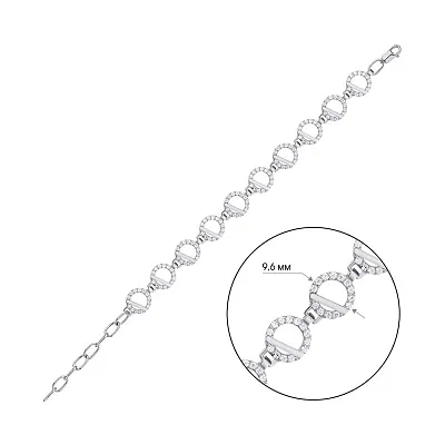 Браслет зі срібла з фіанітами (арт. 7509/545брп)