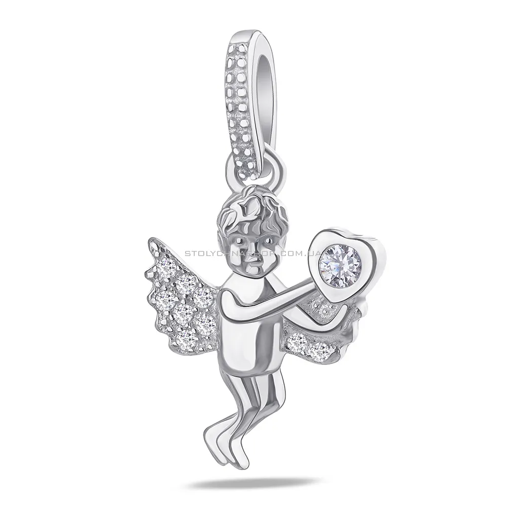 Серебряная подвеска «Ангел» с фианитами (арт. 7503/2963)