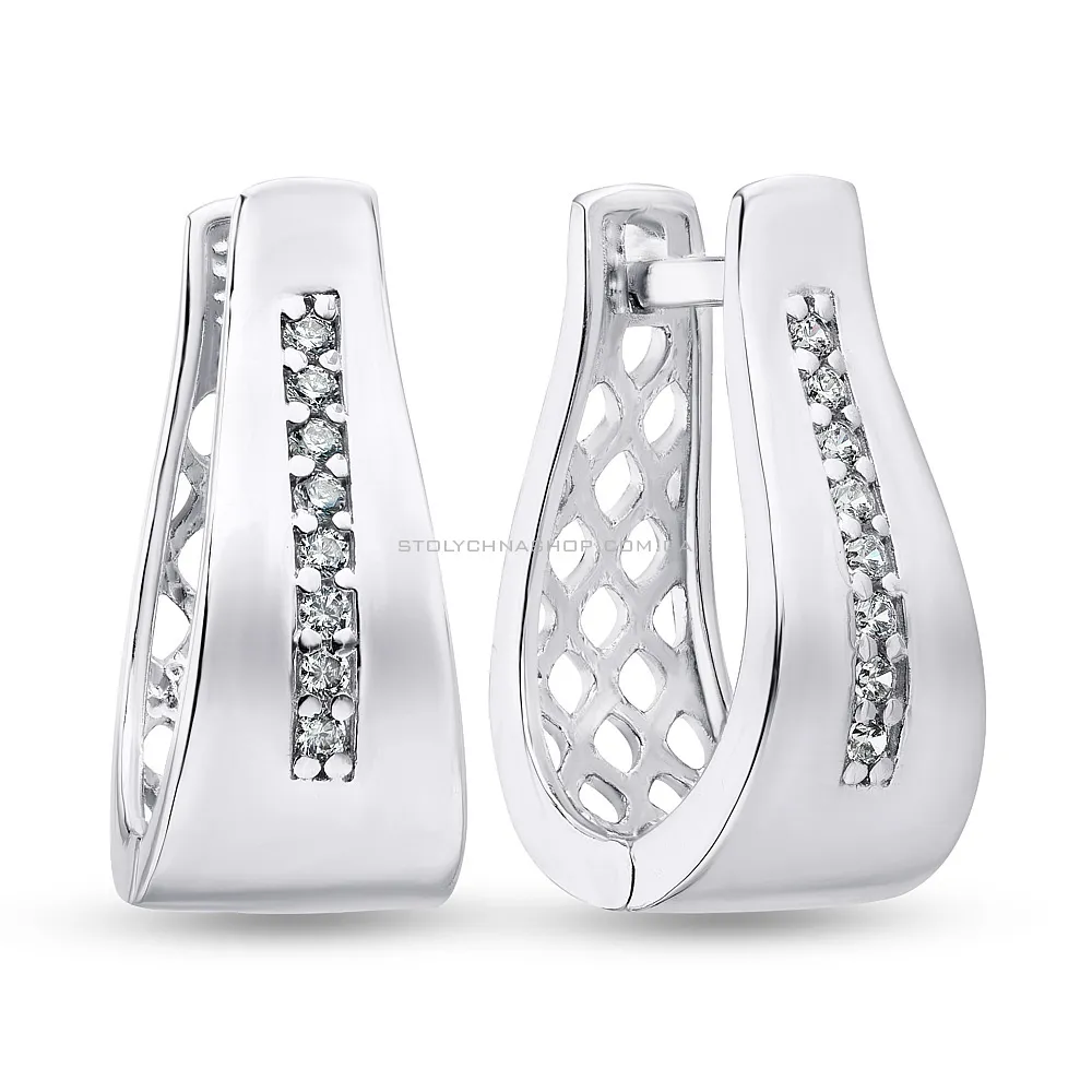 Срібні сережки з фіанітами (арт. 7902/29011) - цена