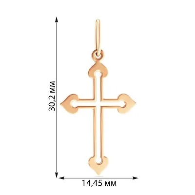 Хрестик з червоного золота  (арт. 440872/25)