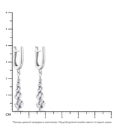 Срібні сережки з підвіскою (арт. 7502/4294)