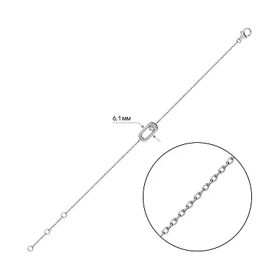 Срібний браслет з фіанітами (арт. 7509/3237)