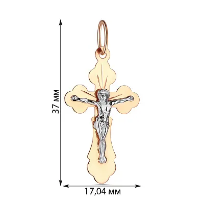 Золотий натільний хрестик з розп'яттям (арт. 512500)