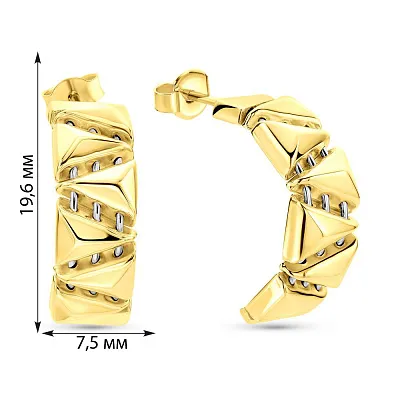 Сережки Francelli з жовтого золота (арт. 109696ж)