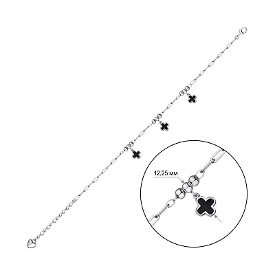 Браслет зі срібла з підвісками (арт. 7509/3753еч)