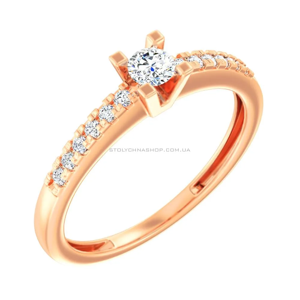 Кольцо золотое с бриллиантами (арт. К011310020) - цена