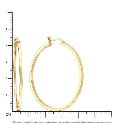Сережки кольца золотые (арт. 101103/45ж)