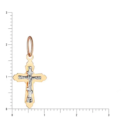 Золотой православный крестик с распятием  (арт. 539500)