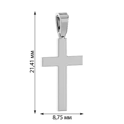 Підвіска-хрестик з білого золота (арт. 440407б)