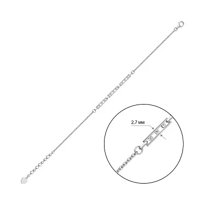 Срібний браслет з фіанітами (арт. 7509/3741)