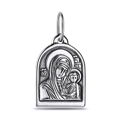 Срібна ладанка іконка Божа Матір «Казанська» (арт. 7917/3763-ч)