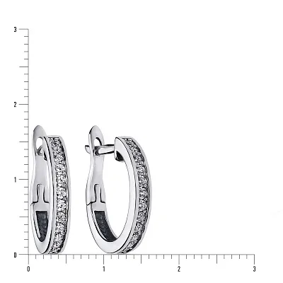 Срібні сережки з фіанітами (арт. 7902/21003)