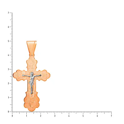 Золотий натільний хрестик з розп'яттям (арт. 515401р)