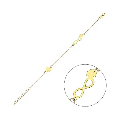 Золотой браслет в желтом цвете металла (арт. 325407ж)