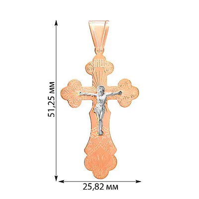 Нательный крестик из золота с распятием  (арт. 515901р)