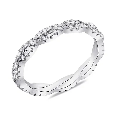 Серебряное кольцо с дорожкой из фианитов (арт. 7501/6125)