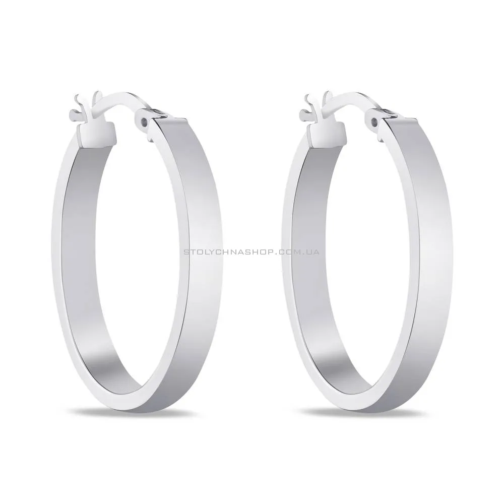 Сережки кольца из серебра (арт. 7502/4261/25) - цена