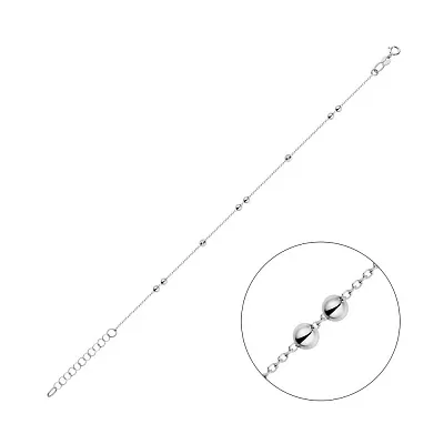Браслет &quot;Шарики&quot; из белого золота (арт. 325424б)