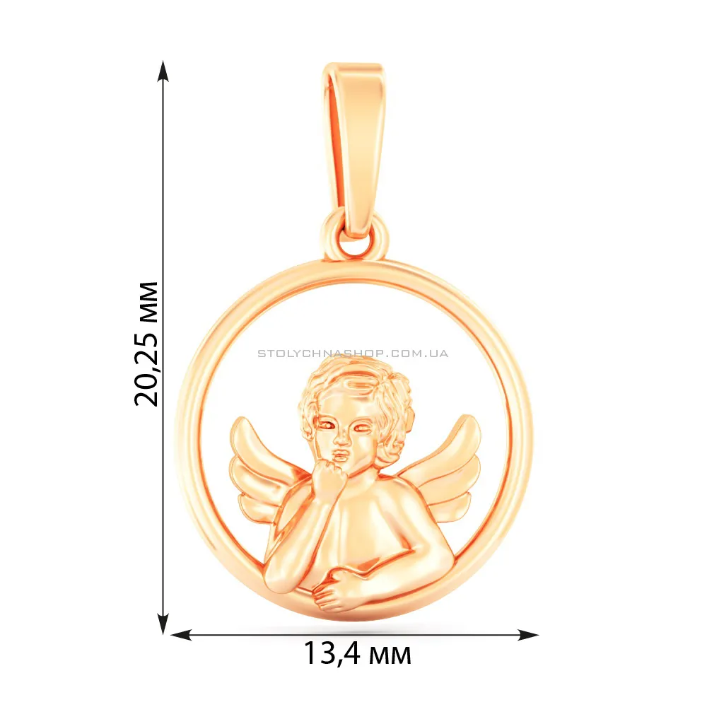 Кулон Ангел из красного золота  (арт. 440970) - 2 - цена