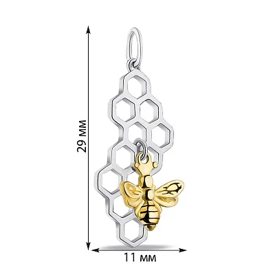 Серебряный подвес Пчелка Trendy Style (арт. 7503/ПК24/1041)