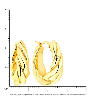 Серьги кольца Francelli из желтого золота (арт. е108246/20ж)