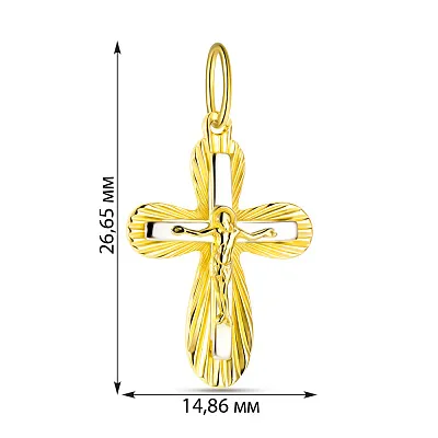 Хрестик православний з золота (арт. 506012жб)