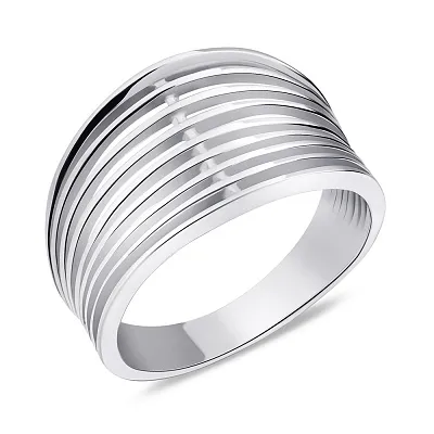 Многослойное кольцо из серебра без камней (арт. 7501/392кп)