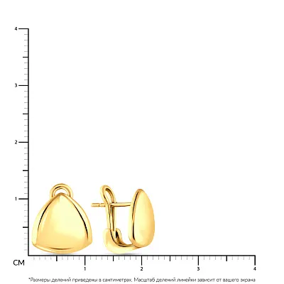 Золотые серьги Francelli треугольной формы (арт. 109772ж)