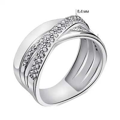 Серебряное кольцо с фианитами (арт. 7501/6400)