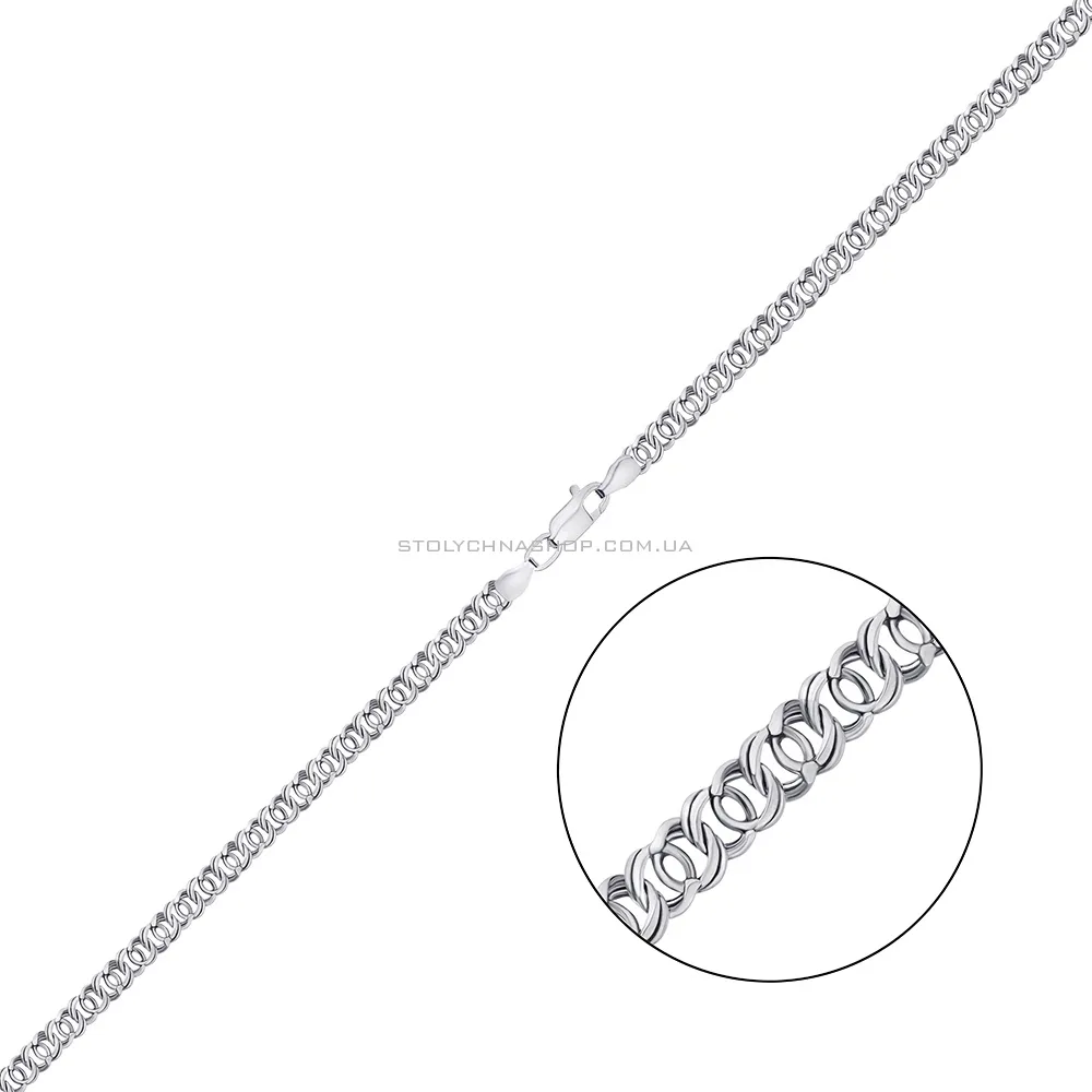 Ланцюжок срібний плетіння Арабський бісмарк (арт. 03013325ч) - цена