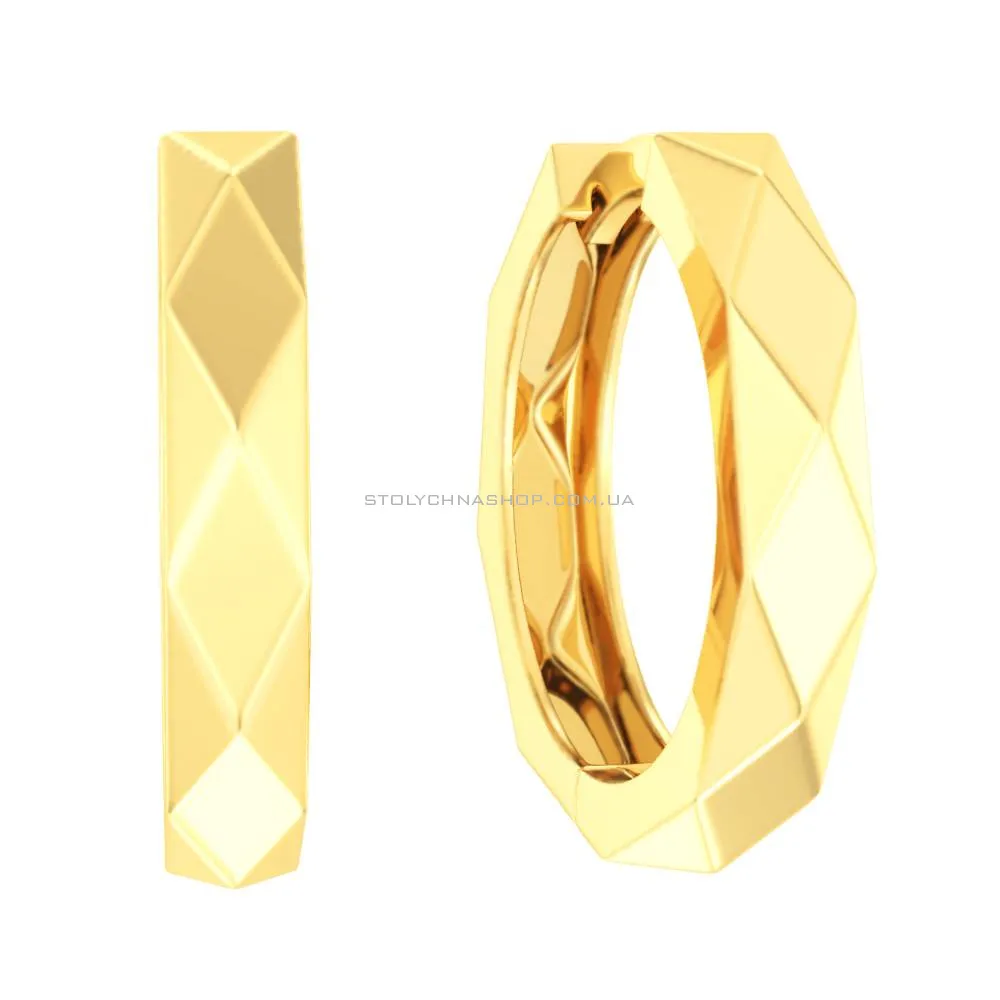 Серьги-кольца из желтого золота  (арт. 111192ж) - цена