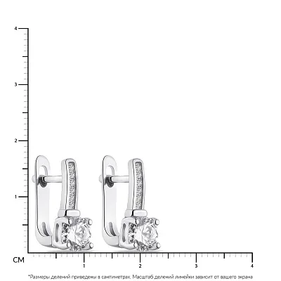 Срібні сережки з фіанітами  (арт. 7502/4803)