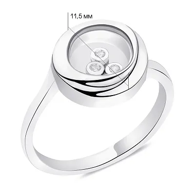 Серебряное кольцо с фианитами (арт. 7501/5828)
