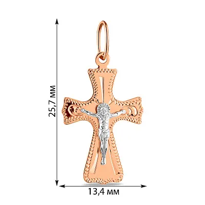 Золотой крестик с распятием (арт. 517001)
